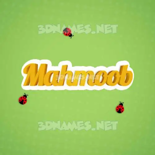 mahmoob in Ladybugs style - 3D name wallpaper