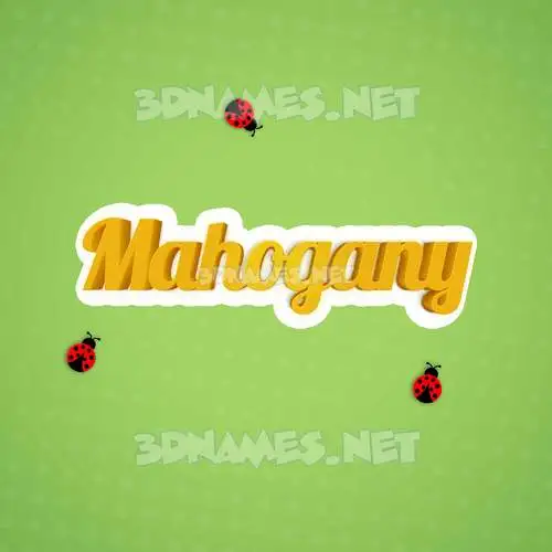 mahogany in Ladybugs style - 3D name wallpaper