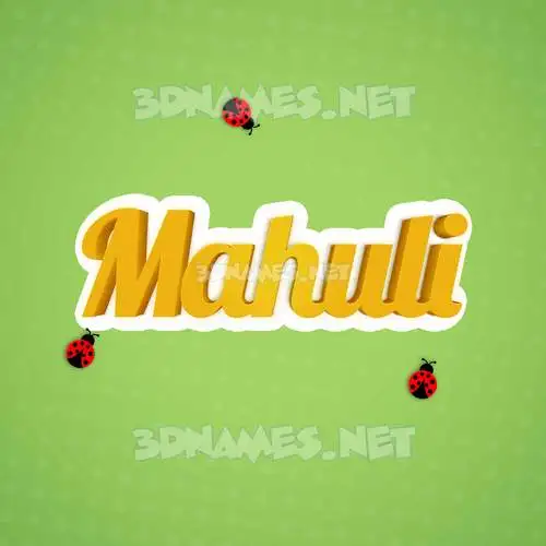 mahuli in Ladybugs style - 3D name wallpaper