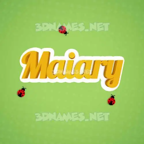 maiary in Ladybugs style - 3D name wallpaper maiary in Ladybugs style - 3D name wallpaper