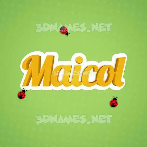 maicol in Ladybugs style - 3D name wallpaper maicol in Ladybugs style - 3D name wallpaper
