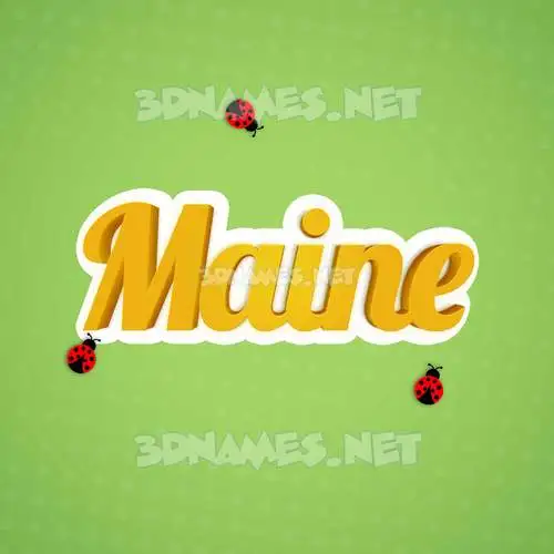 maine in Ladybugs style - 3D name wallpaper maine in Ladybugs style - 3D name wallpaper