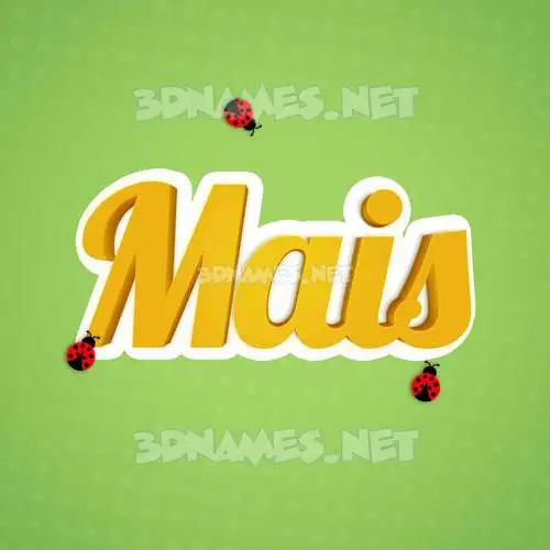mais in Ladybugs style - 3D name wallpaper