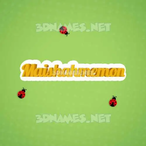 maishahmemon in Ladybugs style - 3D name wallpaper maishahmemon in Ladybugs style - 3D name wallpaper