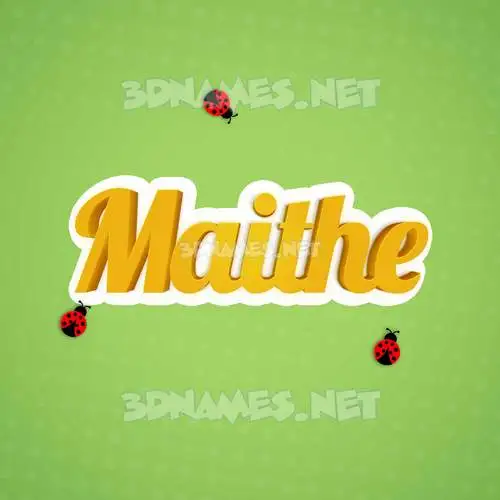 maithe in Ladybugs style - 3D name wallpaper