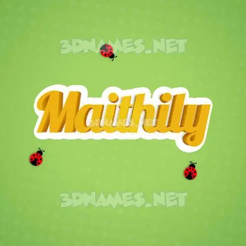 maithily in Ladybugs style - 3D name wallpaper
