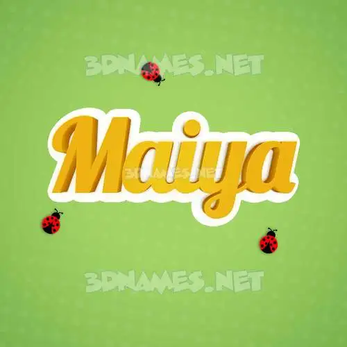 maiya in Ladybugs style - 3D name wallpaper
