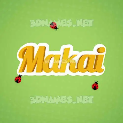 makai in Ladybugs style - 3D name wallpaper makai in Ladybugs style - 3D name wallpaper