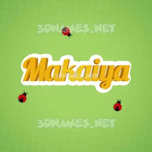 makaiya in Ladybugs style - 3D name wallpaper makaiya in Ladybugs style - 3D name wallpaper