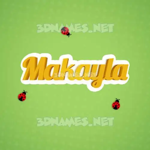 makayla in Ladybugs style - 3D name wallpaper makayla in Ladybugs style - 3D name wallpaper