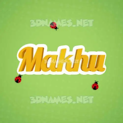 makhu in Ladybugs style - 3D name wallpaper makhu in Ladybugs style - 3D name wallpaper