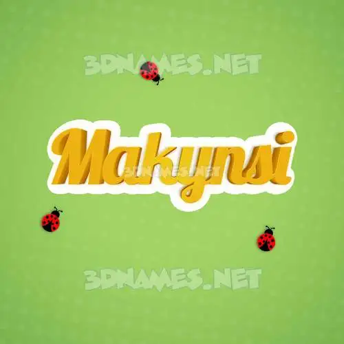 makynsi in Ladybugs style - 3D name wallpaper makynsi in Ladybugs style - 3D name wallpaper