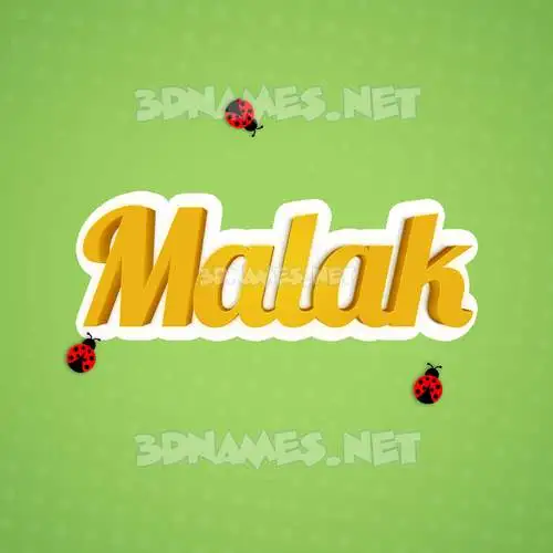 malak in Ladybugs style - 3D name wallpaper malak in Ladybugs style - 3D name wallpaper
