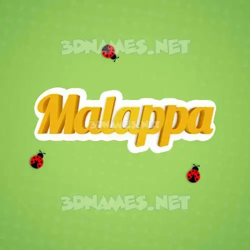 malappa in Ladybugs style - 3D name wallpaper
