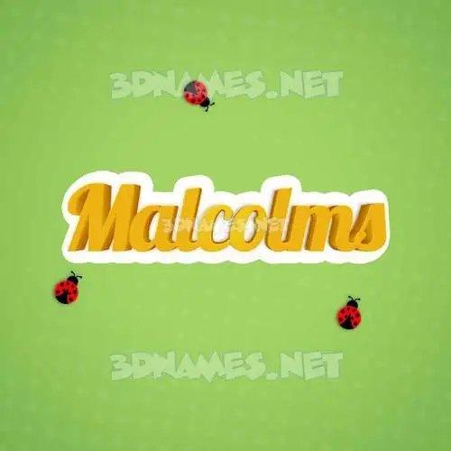malcolms in Ladybugs style - 3D name wallpaper malcolms in Ladybugs style - 3D name wallpaper
