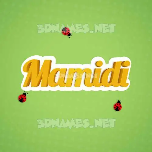 mamidi in Ladybugs style - 3D name wallpaper