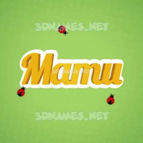 mamu in Ladybugs style - 3D name wallpaper mamu in Ladybugs style - 3D name wallpaper