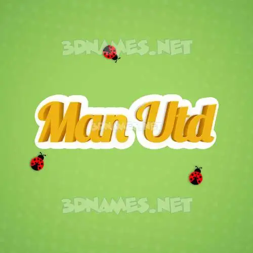 man utd in Ladybugs style - 3D name wallpaper man utd in Ladybugs style - 3D name wallpaper