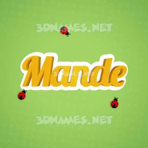 mande in Ladybugs style - 3D name wallpaper mande in Ladybugs style - 3D name wallpaper