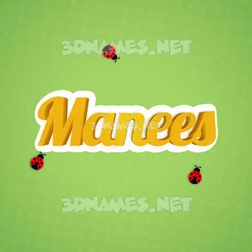 manees in Ladybugs style - 3D name wallpaper