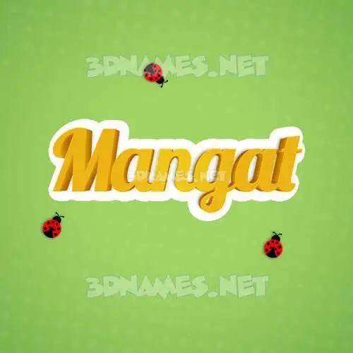 mangat in Ladybugs style - 3D name wallpaper mangat in Ladybugs style - 3D name wallpaper