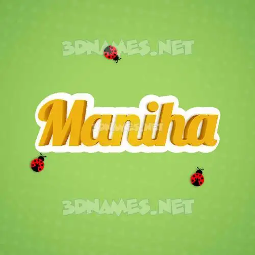 maniha in Ladybugs style - 3D name wallpaper maniha in Ladybugs style - 3D name wallpaper