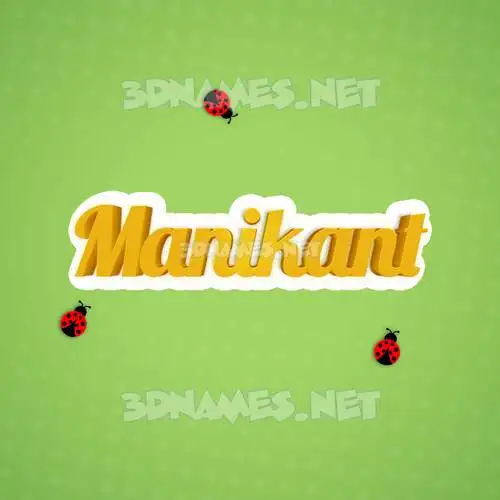 manikant in Ladybugs style - 3D name wallpaper