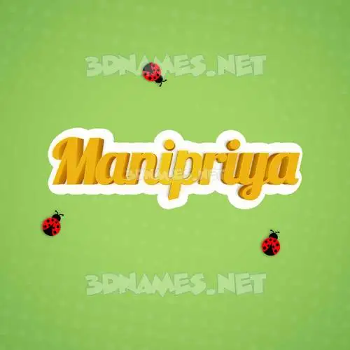 manipriya in Ladybugs style - 3D name wallpaper