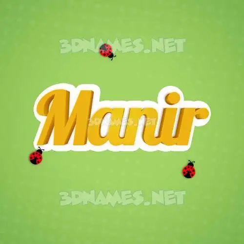 manir in Ladybugs style - 3D name wallpaper