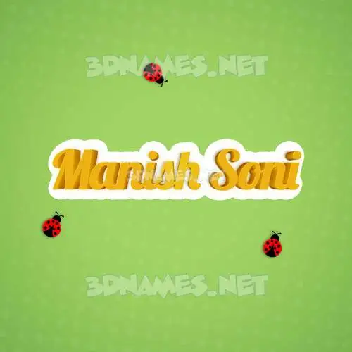 manish soni in Ladybugs style - 3D name wallpaper manish soni in Ladybugs style - 3D name wallpaper