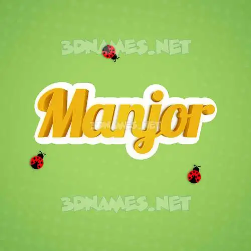 manjor in Ladybugs style - 3D name wallpaper