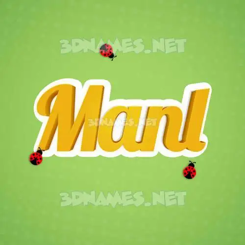 manl in Ladybugs style - 3D name wallpaper manl in Ladybugs style - 3D name wallpaper