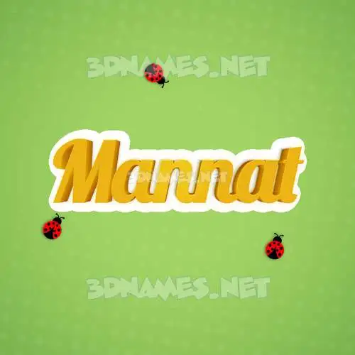 mannat in Ladybugs style - 3D name wallpaper