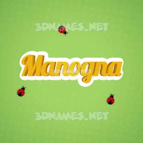 manogna in Ladybugs style - 3D name wallpaper