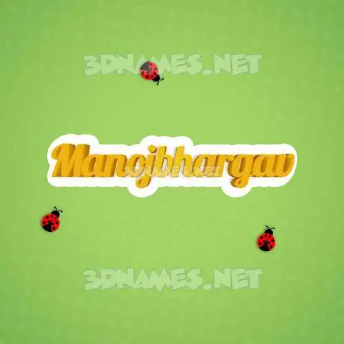 manojbhargav in Ladybugs style - 3D name wallpaper