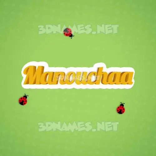 manouchaa in Ladybugs style - 3D name wallpaper manouchaa in Ladybugs style - 3D name wallpaper
