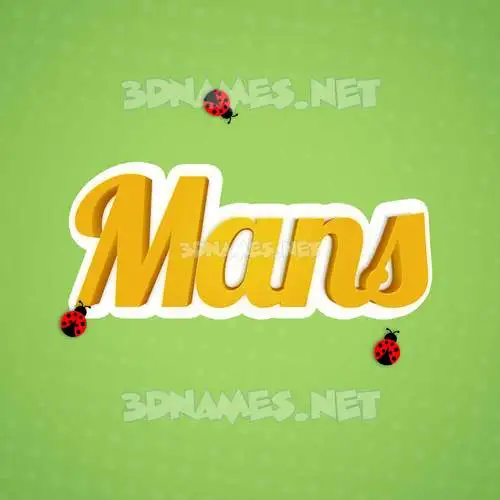 mans in Ladybugs style - 3D name wallpaper