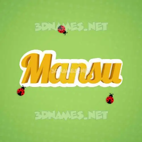 mansu in Ladybugs style - 3D name wallpaper mansu in Ladybugs style - 3D name wallpaper