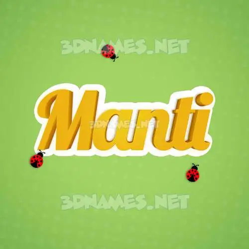 manti in Ladybugs style - 3D name wallpaper manti in Ladybugs style - 3D name wallpaper