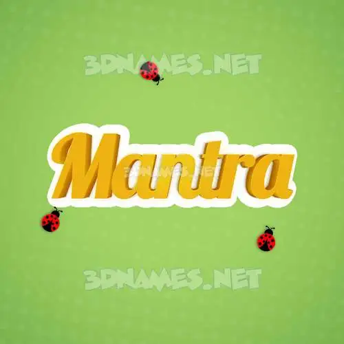 mantra in Ladybugs style - 3D name wallpaper