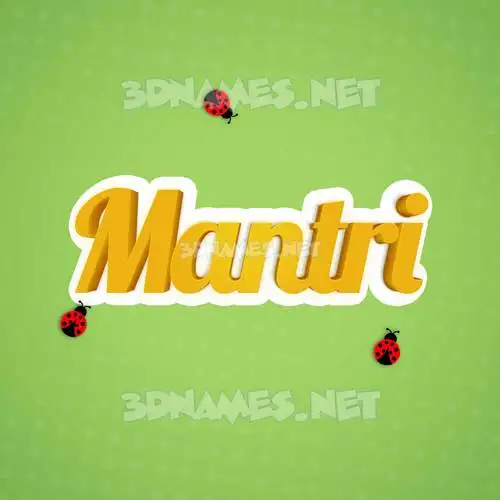 mantri in Ladybugs style - 3D name wallpaper mantri in Ladybugs style - 3D name wallpaper