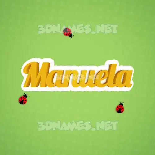 manuela in Ladybugs style - 3D name wallpaper
