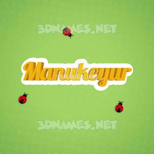 manukeyur in Ladybugs style - 3D name wallpaper manukeyur in Ladybugs style - 3D name wallpaper