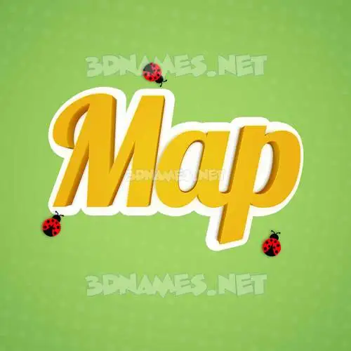 map in Ladybugs style - 3D name wallpaper map in Ladybugs style - 3D name wallpaper