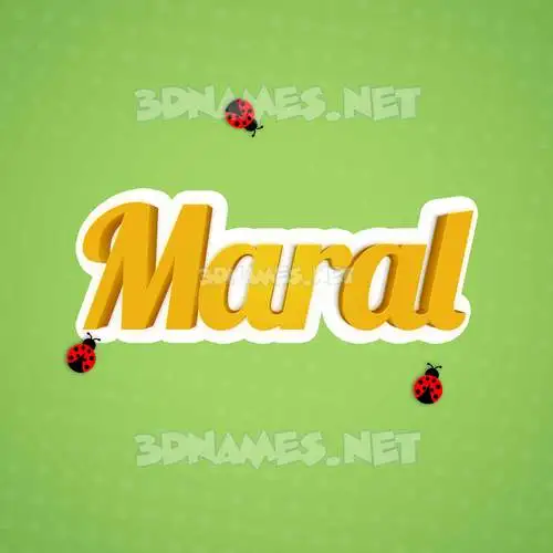 maral in Ladybugs style - 3D name wallpaper maral in Ladybugs style - 3D name wallpaper
