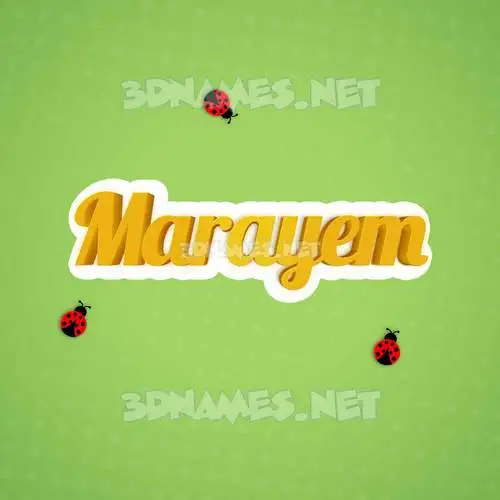 marayem in Ladybugs style - 3D name wallpaper marayem in Ladybugs style - 3D name wallpaper