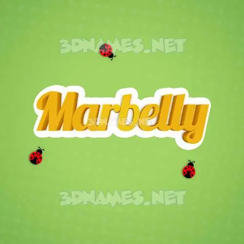 marbelly in Ladybugs style - 3D name wallpaper