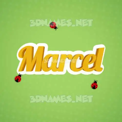 marcel in Ladybugs style - 3D name wallpaper marcel in Ladybugs style - 3D name wallpaper