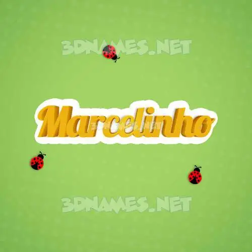marcelinho in Ladybugs style - 3D name wallpaper