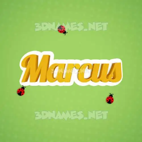 marcus in Ladybugs style - 3D name wallpaper